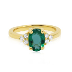 1,65ct smaragd sõrmus 0,17ct briljantidega, kollane kuld prooviga 750