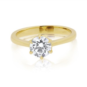 1,00ct teemant sõrmus "Verona", kollane kuld 750